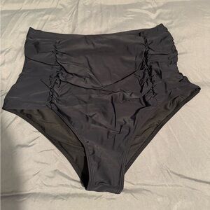 High-Waisted Black Swim Bottoms